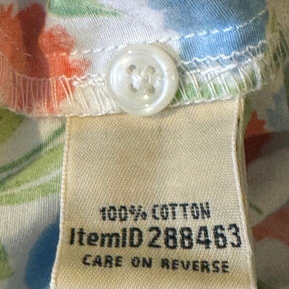 L.L. Bean Size Large 100% Cotton Floral Sleeveless Pintuck Daybreak Nightgown - Picture 7 of 7